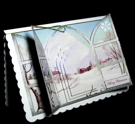 Vintage Winter Scene from My Window Card by Dianne Jackson