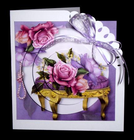 Belle Epoque Roses & Pearls - Circle Pyramid by Dianne Jackson