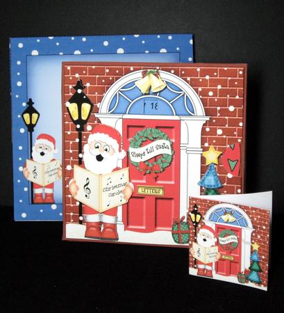 3D Singing Santa Christmas Door Countdown Animated Card by Dianne Jackson