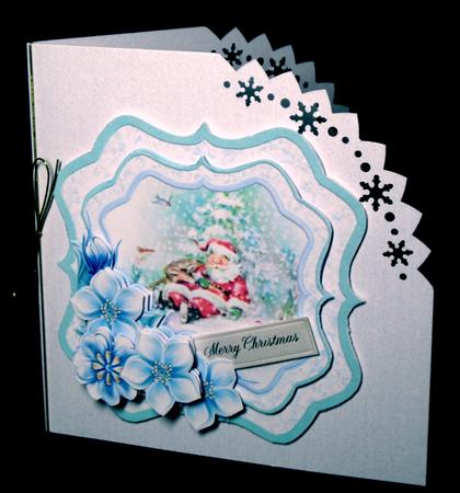 Santa Nap Christmas Bracket Topper Decoupage & Insert by Dianne Jackson