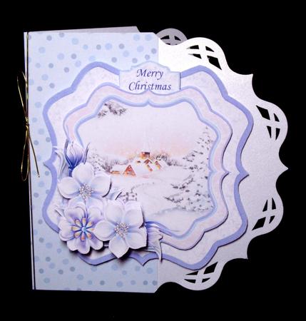 Snowy Church Christmas Bracket Topper Decoupage & Insert by Dianne Jackson