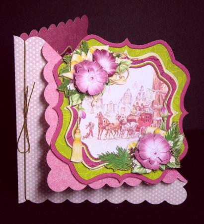 Stagecoach Christmas Bracket Topper Decoupage & Insert by Dianne Jackson
