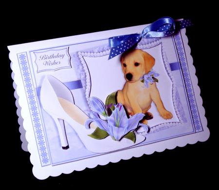 Puppies, Posies & Shoes Mini-kit - Golden Labrador by Dianne Jackson