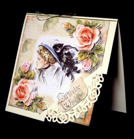 Gorgeous Vintage Portrait with Roses by Dianne Jackson