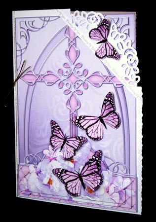 Fancy Cross Pretty Floral Butterfly Pyramid & Decoupage by Dianne Jackson