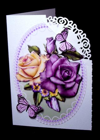 Heritage Roses in Pearl Frame Topper by Dianne Jackson