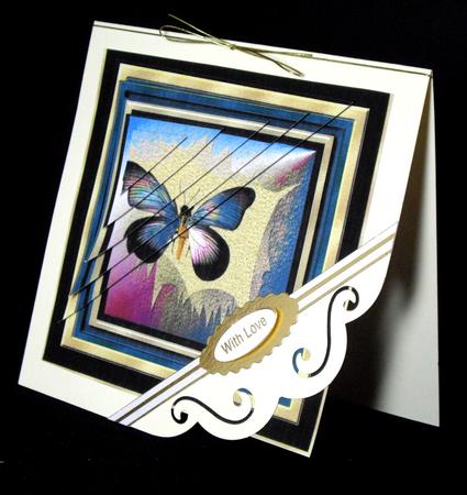 Butterfly Corner Pyramid Stacker Topper 2 by Dianne Jackson