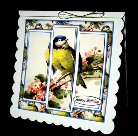 Beautiful Vintage Painted Bird 6x6 Panel Card by Dianne Jackson