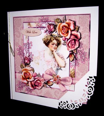 Victorian Vintage Lady with Roses by Dianne Jackson