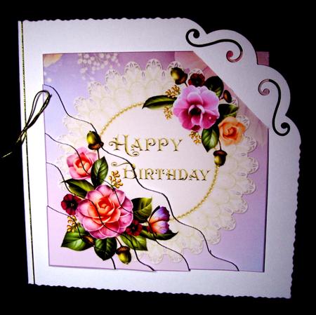 Happy Birthday Camellias Side Stacker by Dianne Jackson