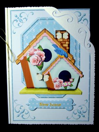 New Home Birdhouse Vintage Roses by Dianne Jackson