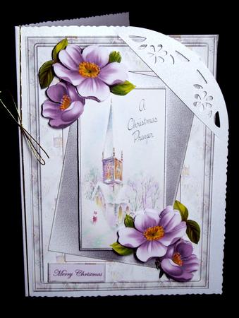 Christmas Prayer Card with Decoupage by Dianne Jackson