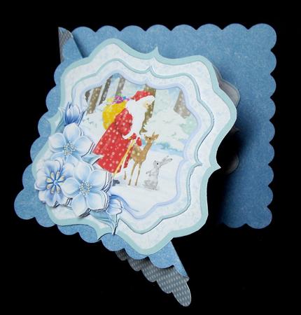 Santa in Woods Christmas Bracket Topper Decoupage & Insert by Dianne Jackson
