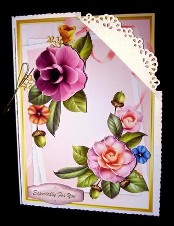 Lovely Camelias on a Pink Background by Dianne Jackson