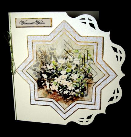 Oxalis Floral Diamond Shape Card Topper by Dianne Jackson