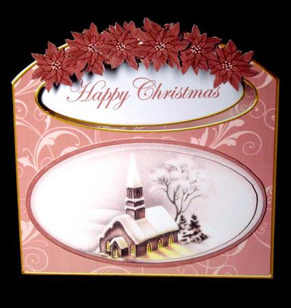 C Lights Happy Christmas Aperture Decoupage Card Mini Kit by Dianne Jackson