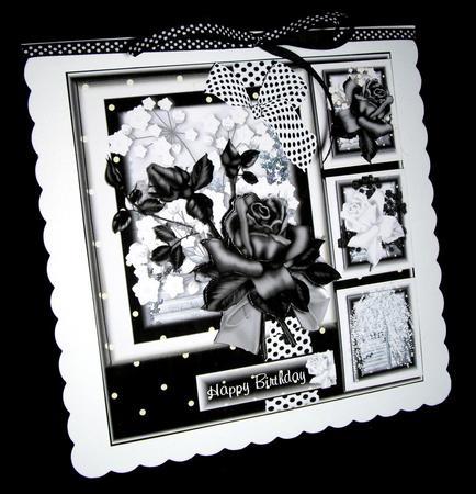 Black and White Roses and Polka Dots by Dianne Jackson