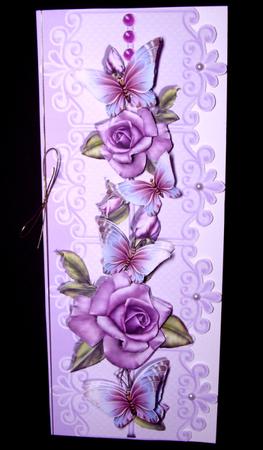 The Butterfly Vine - Large Dl, Shaped Edge Card by Dianne Jackson