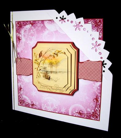 Vintage Happy Christmas Time - Torn Strip Square by Dianne Jackson