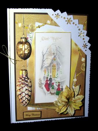 Baubles and Poinsettia Vintage Christmas by Dianne Jackson
