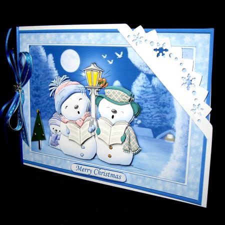 Merry Snowmen Christmas Card Topper & Decoupage by Dianne Jackson