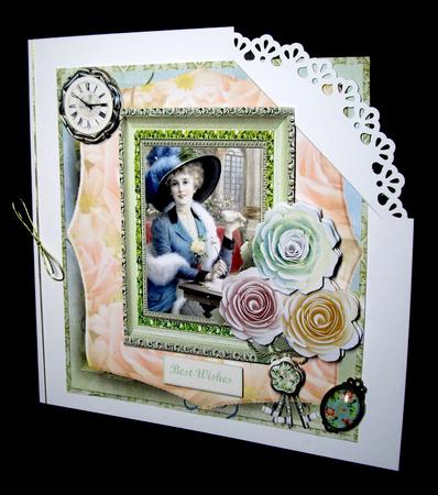 Just a Note Portrait Card Topper & Decoupage by Dianne Jackson