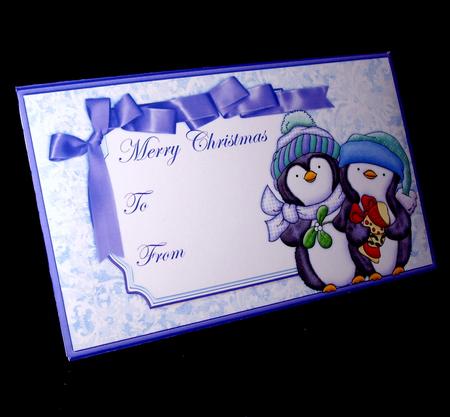 Penguins Fishy Present Christmas Money Wallet by Dianne Jackson