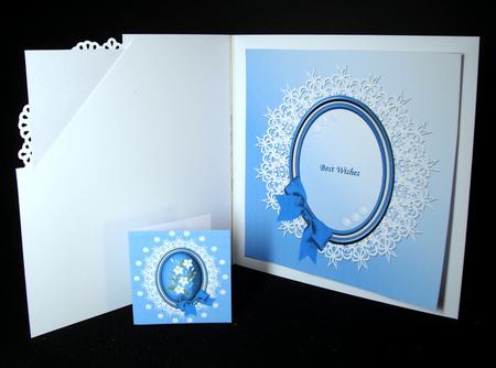 Blue Flower with Pearls Insert by Dianne Jackson