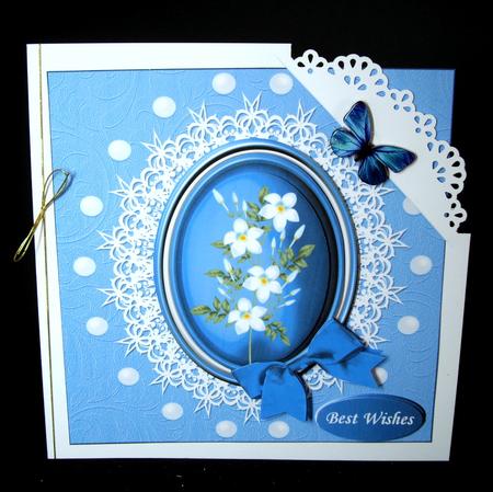 Blue Flower with Pearls by Dianne Jackson