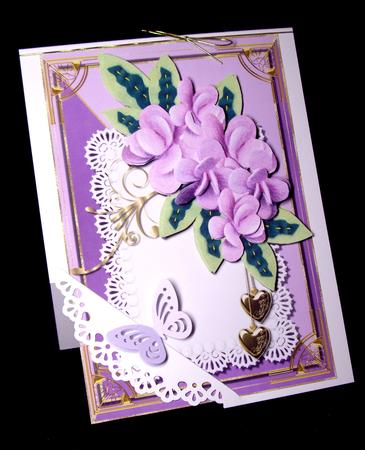 Felt Flowers Card Front 1 by Dianne Jackson