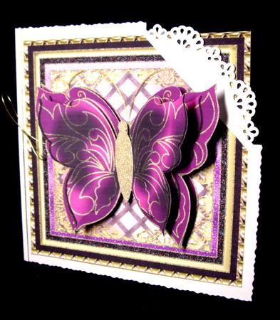 Multi-layered Square Topper with Butterfly 1 by Dianne Jackson
