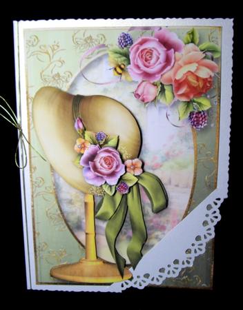English Rose Bonnet at the Rose Cottage by Dianne Jackson