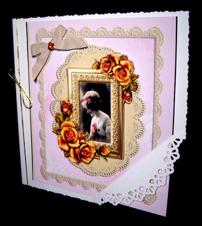 Vintage Lilac & Gold Roses by Dianne Jackson