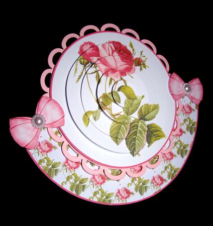 Gorgeous Pink Rose Wobble Card Kit by Dianne Jackson