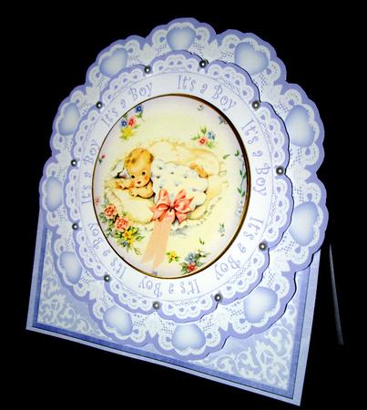 New Baby Boy Its a Boy! Picture Doily C & E Kit by Dianne Jackson