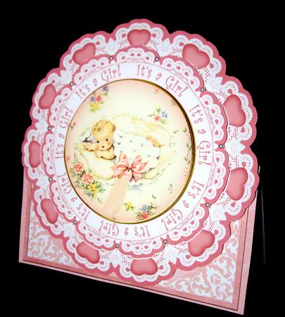 New Baby Girl Its a Girl! Picture Doily C & E Kit by Dianne Jackson