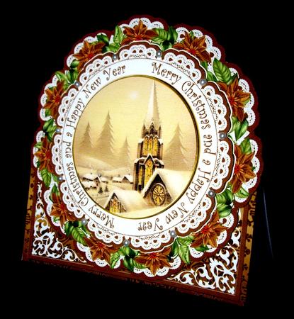 Snowsteeple m Christmas Happy N Year Picture Doily C & E Kit by Dianne Jackson