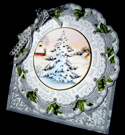Snow Tree Snow is Falling Picture Doily C & E Kit by Dianne Jackson