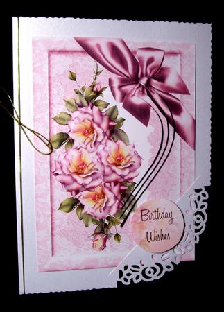 Pink Roses Teardrop Pryamage by Dianne Jackson
