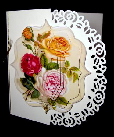 Roses Vintage Bracket Frame by Dianne Jackson