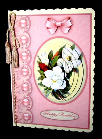 Camelia Cameo A5 Pyramid Card Front by Dianne Jackson