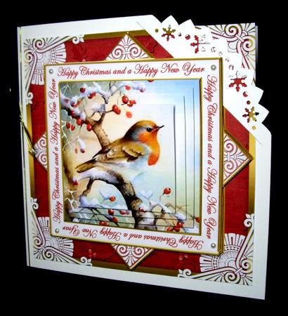 Red Robin Happy Christmas Hny Diamond Megacoupage Cf Kit by Dianne Jackson