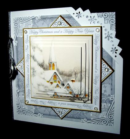 Ice Church Happy Christmas Hny Diamond Megacoupage Cf Kit by Dianne Jackson