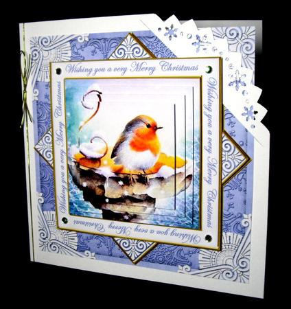 Blue Robin Wu Merry Christmas Diamond Megacoupage Cf Kit by Dianne Jackson