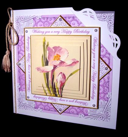 Lilac Iris Wu Happy Birthday Diamond Megacoupage Cf Kit by Dianne Jackson