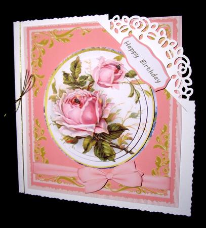 Lovely Pink Roses on a Round Mat by Dianne Jackson