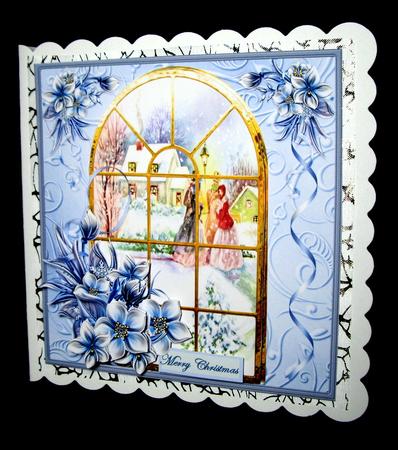 Carol Singers View Through the Window Card by Dianne Jackson
