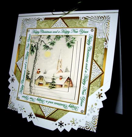 Winter Pub Happy Christmas Hny Diamond Megacoupage Cf Kit by Dianne Jackson