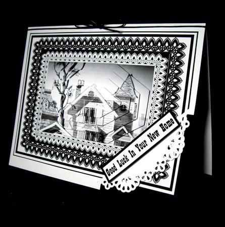 Monochrome Lace - Rooftops New Home by Dianne Jackson