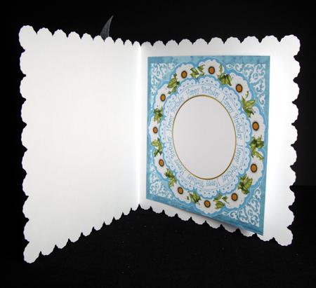 Blue Daisy Happy Birthday 8in Insert Panel by Dianne Jackson